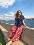 STYLE LOFT.PK Minal & Aiman Khan Istanbul Turkey Tour 2019 Spottd in Lawn 2Piece Dress