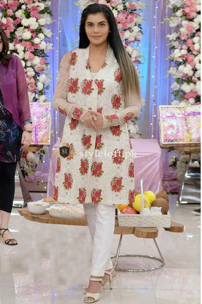 Nida Yasir Celebrity Linen 2Piece Dress