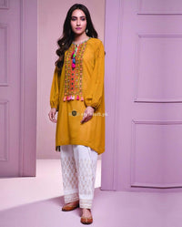 STYLE LOFT.PK Nimsay Linen 2PC Unstitched Suit (Shirt+Trouser) Georgett Npe-19501