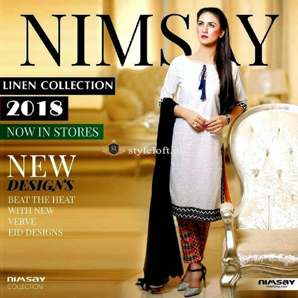 Nimsay Winter-2018 Linen 3Piece Unstitched Suit NM-11
