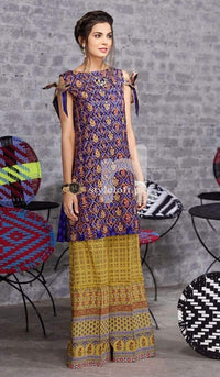 STYLE LOFT.PK Nishat Linen Embroidered 2PC Unstitched Suit 41801050- Blue