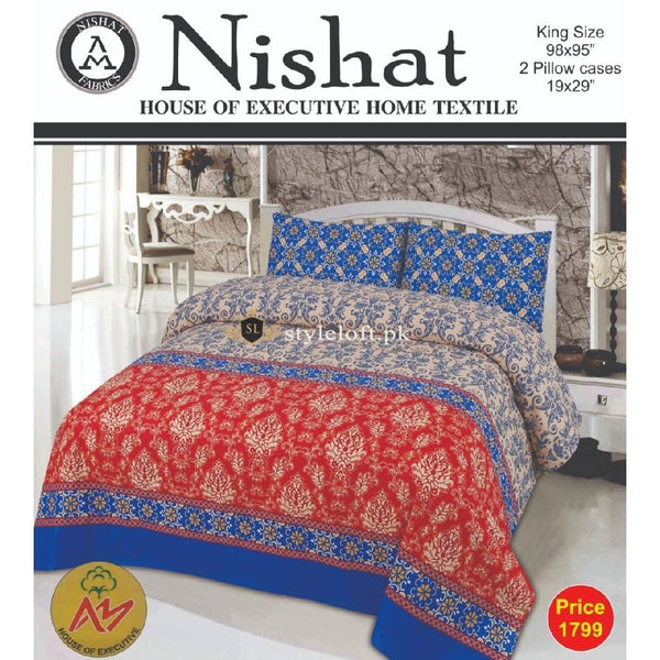 Nishat Premium King Size Bedsheet NS-104