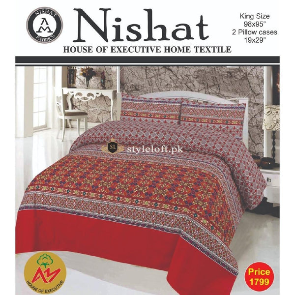 Nishat Premium King Size Bedsheet NS-105