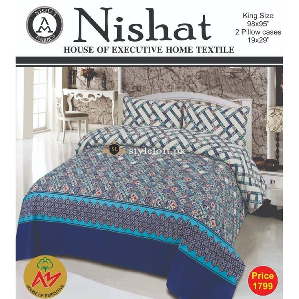 Nishat Premium King Size Bedsheet NS-107