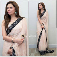 Nomi Ansari Bridal Chiffon Saree by Actress Mahira Khan