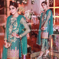Nomi Ansari Designer 3Piece Spotted Maya Ali