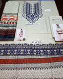 STYLE LOFT.PK Orient Textile Embroidered Linen Unstitched 3 Piece Suit NRD-007