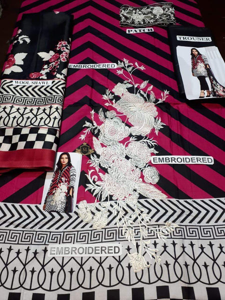 STYLE LOFT.PK Orient Textile Embroidered Linen Unstitched 3 Piece Suit ORDS-12U