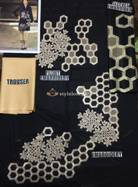 Origins Embroidered Lawn Collection 2Pc Suit-Black