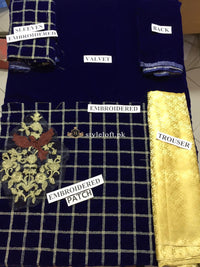 Pakistani Women's Winter Velvet 2Piece Dress