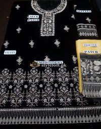 Palazzo Style Designer Velvet Embroidered 2Piece Dress