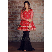 Phatymakhan Chiffon Collection 3Piece Unstitched Dress-PEPLUM