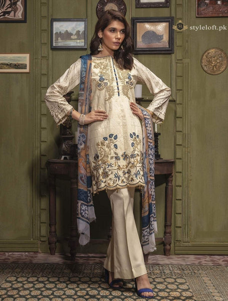 RajBari Embroidered Lawn Unstitched 3Pc Suit RB18W 6-A