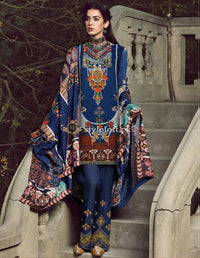 RajBari Embroidered Premium Lawn 3PC Unstitched 2019 SK-9B