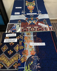 RajBari Embroidered Premium Lawn 3PC Unstitched 2019 SK-9B