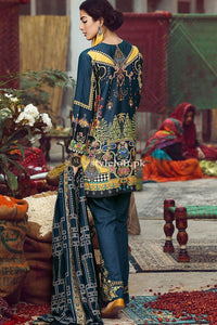 RajBari Embroidered Premium Lawn Unstitched 3Pc Suit RB-19