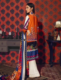 RajBari Winter Khaddar, Wool Shawl 3Piece RR-06 Blue