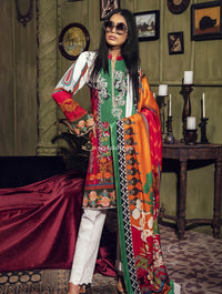 RajBari Winter Khaddar, Wool Shawl 3Piece RR-06 Green