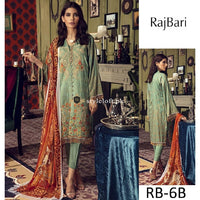 RajBari Winter Linen, Wool Shawl 3Piece RR-6B