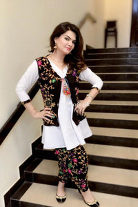 STYLE LOFT.PK Rang Ja Embroidered Linen Collection 2 Piece Suit SL-R1902