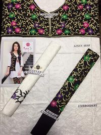 STYLE LOFT.PK Rang Ja Embroidered Linen Collection 2 Piece Suit SL-R1902