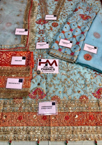 STYLE LOFT.PK Republic Womens Wear Bridal & Formal Wear Unstitched 3PC Suit Mint-Green