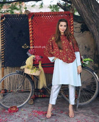 STYLE LOFT.PK Royal Embroidered Linen 2Piece Unstitched Suit with Jacket