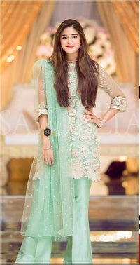 STYLE LOFT.PK Saad Zia Party Wear Net 3Pc Dress - Embroidered Net Dupatta - Replica