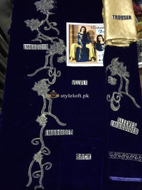 Sadia Khan Velvet 2Piece, Jamawar Trouser