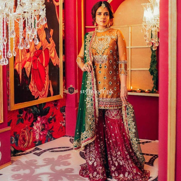 STYLE LOFT.PK Sana Safinaz Bridal Net Embroidered Maxi  - Luxury Collection 2019