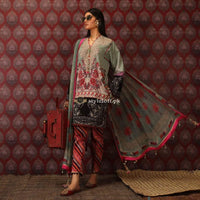STYLE LOFT.PK Sana Safinaz Embroidered Linen Unstitched 3 Piece Suit H191-007B