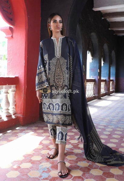 STYLE LOFT.PK Sana Safinaz Kurnool Collection 2019 Linen 3 Piece Suit 1901-2C