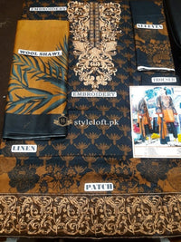 Sana Safinaz Linen 3Piece M18W1-10B