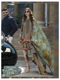 Sana Safinaz Linen 3Piece, Wool Shawl D-566