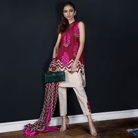 Sana Safinaz Muzlin 3Pc M18W1-8B Red