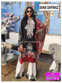 STYLE LOFT.PK Sana Safinaz Muzlin Vol 2 - 2019 Unstitched 3Pc Suit SS-19M01 Black