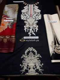 STYLE LOFT.PK Sana Safinaz Muzlin Vol 2 - 2019 Unstitched 3Pc Suit SS-19M01 Black