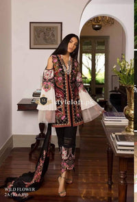 Sana Safinaz Winter 3Piece, Wool Shawl WSHWL18-02A Black