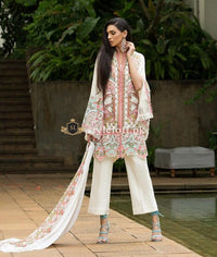 Sana Safinaz Winter 3Piece, Wool Shawl WSHWL18-02B White