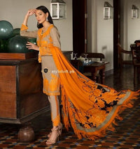 Sana Safinaz Winter Collection 2018 3Piece SS-04-Mustard