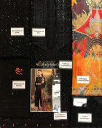 STYLE LOFT.PK Sapphire Chiffon Summer Collection 2019 Unstitched 3PC Suit - BlackOx