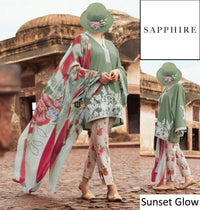 STYLE LOFT.PK Sapphire Intermix 3 Piece Linen Unstitched Collection 2019 – Glow-B