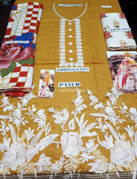 STYLE LOFT.PK Sapphire Intermix 3 Piece Linen Unstitched Collection 2019 – Sunset Glow