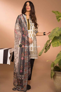 STYLE LOFT.PK Sapphire Lawn Collection 2019 3Pc Suit with Chiffon Dupatta Orchid-B