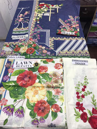 Sapphire Spring Summer Lawn Collection 2019 3 Piece Suit - Blue