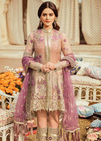 Serene Embroidered Chiffon Collection Unstitched 3 Piece Suit SEI19PC 07 Mauve Vista - Premium Collection