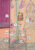 Serene Embroidered Chiffon Collection Unstitched 3 Piece Suit SEI19PC 07 Mauve Vista - Premium Collection