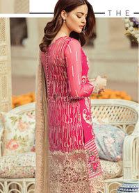 Serene Premium Embroidered Chiffon Collection 2019 Unstitched 3 Piece Suit - SEI19PC Rose D
