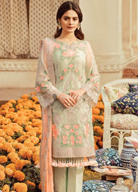 Serene Premium Embroidered Chiffon Unstitched 3 Piece Suit SEI19PC 04 Pastel Remix - Premium Collection