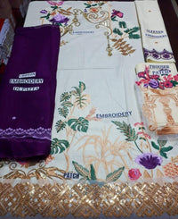 STYLE LOFT.PK Sheer Lawn 3Piece Suit with Chiffon Embroidery Dupatta